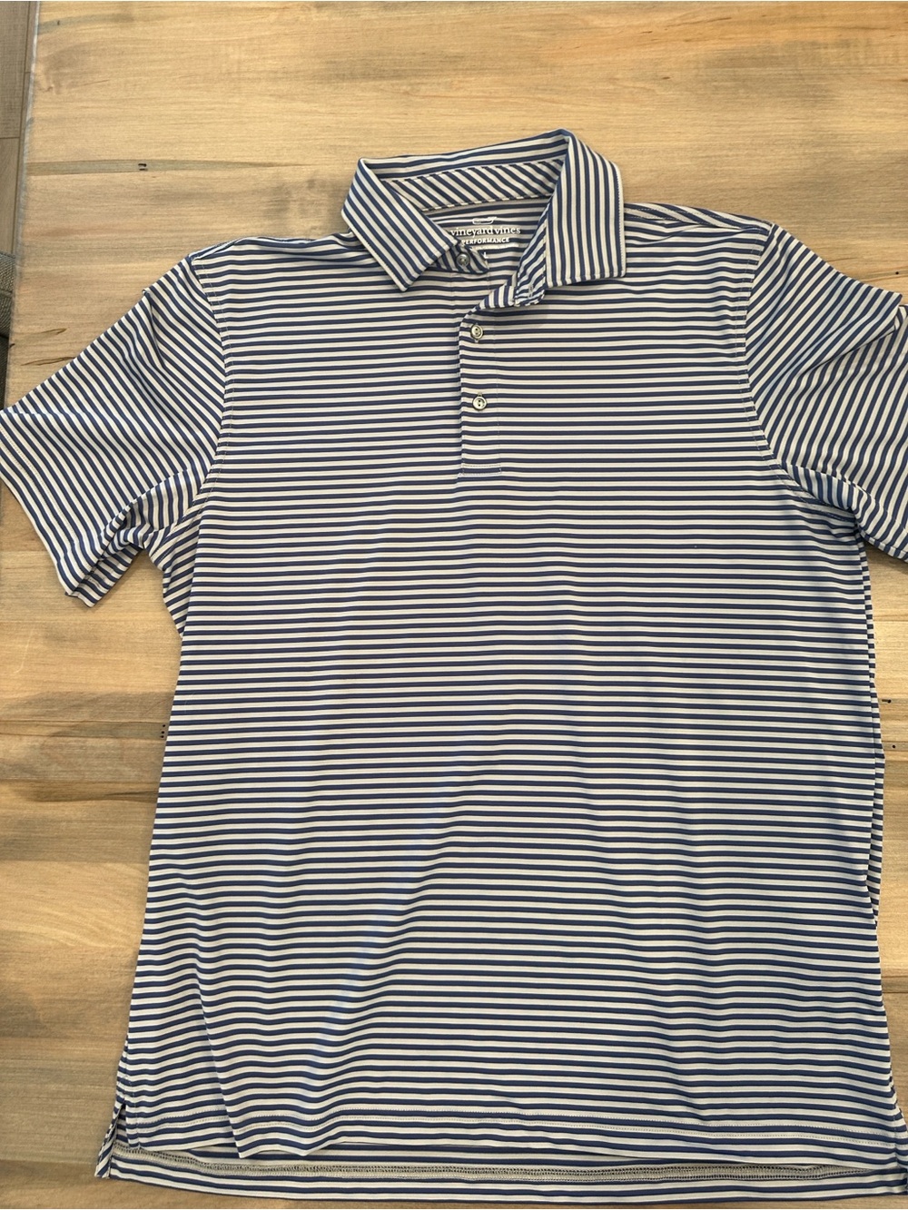 Vineyard Vines Performance Men's Striped Polo - Navy & Gray